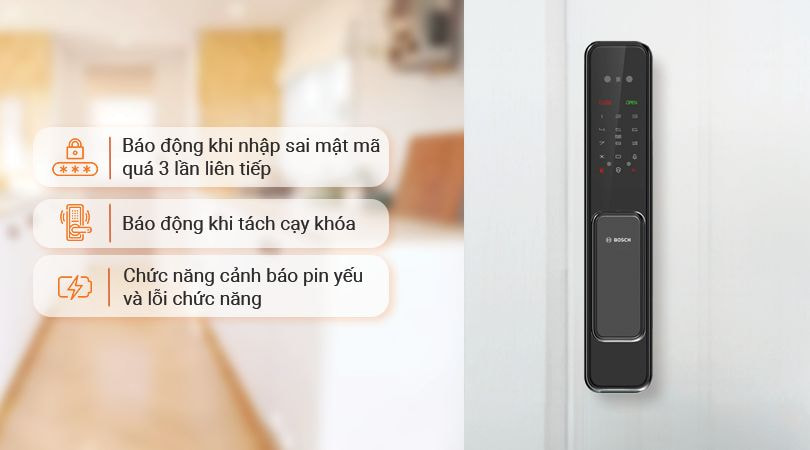 Khả năng bảo mật vượt trội với các công nghệ cảnh báo thông minh